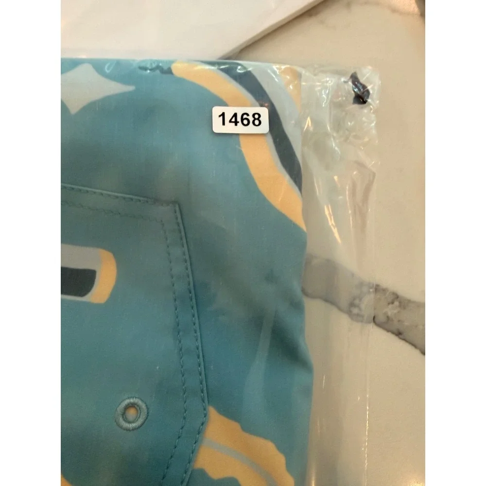Roark Passage 18 Viaje Boardshorts Mens 36 Hemp Blend Blue Graphic RB405-AGV